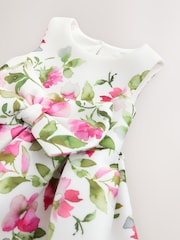 Ecru White Sleeveless Floral Party Dress (3mths-7yrs) - Image 3 of 4