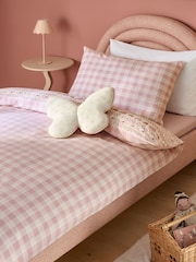 Pink Fairisle Heart Super Soft Brushed Cotton Duvet Cover and Pillowcase Set - Image 2 of 5