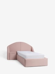 Soft Velvet Blush Pink Storytime Drawer Storage Bed Single Bed Frame With Drawer Storage - Image 7 of 8