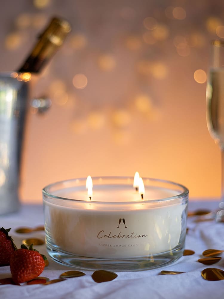 Lower Lodge Candles Birthday Cake Celebration Scented 4 Wick Candle - Image 1 of 3