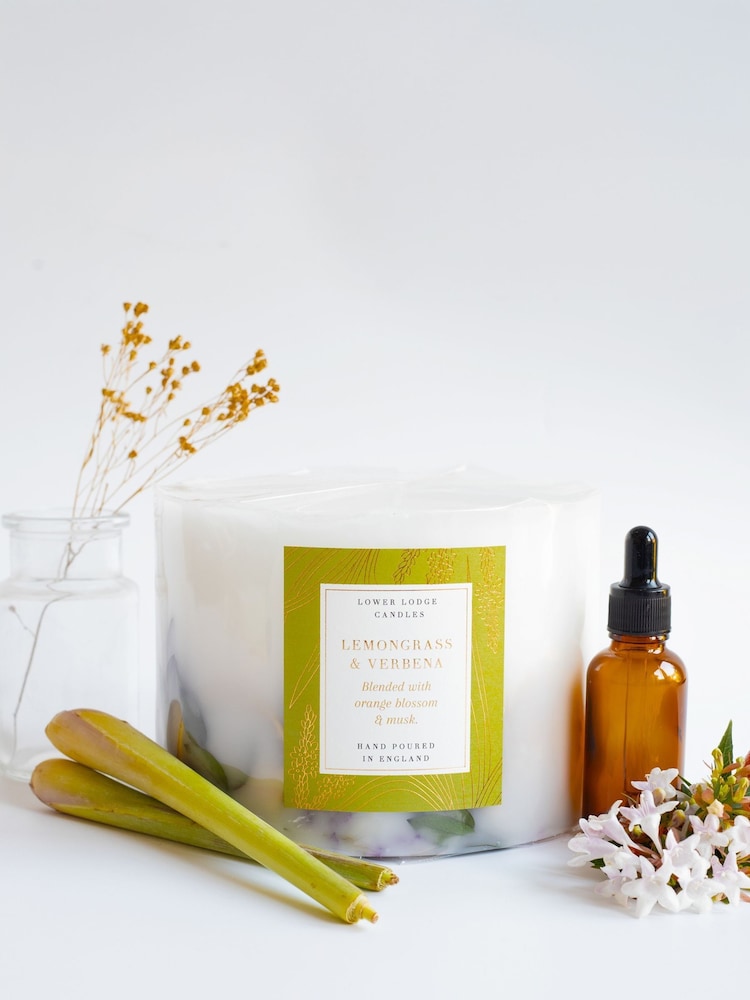 Lower Lodge Candles Lemongrass and Verbena Botanical 3 Wick Candle - Image 2 of 3