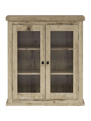Teamson Home Light Oak Donovan Wall Cabinet with 2 Doors and 3 Open Shelves - Image 2 of 6