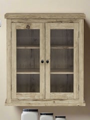 Teamson Home Light Oak Donovan Wall Cabinet with 2 Doors and 3 Open Shelves - Image 6 of 6