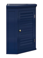 Teamson Home Navy Glancy One Shutter Door Removable Wooden Corner Cabinet - Image 5 of 6