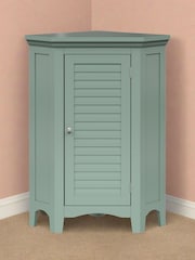 Teamson Home Sage Green Glancy One Shutter Doors Wooden Corner Stand Floor Cabinet - Image 1 of 6