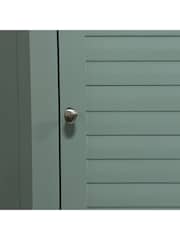 Teamson Home Sage Green Glancy One Shutter Doors Wooden Corner Stand Floor Cabinet - Image 4 of 6