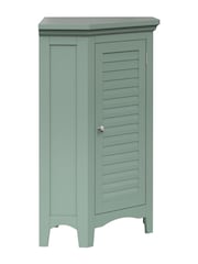 Teamson Home Sage Green Glancy One Shutter Doors Wooden Corner Stand Floor Cabinet - Image 5 of 6