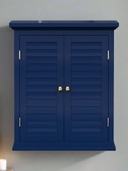 Teamson Home Navy Glancy Two Shutter Doors Removable Wooden Wall Cabinet - Image 1 of 6