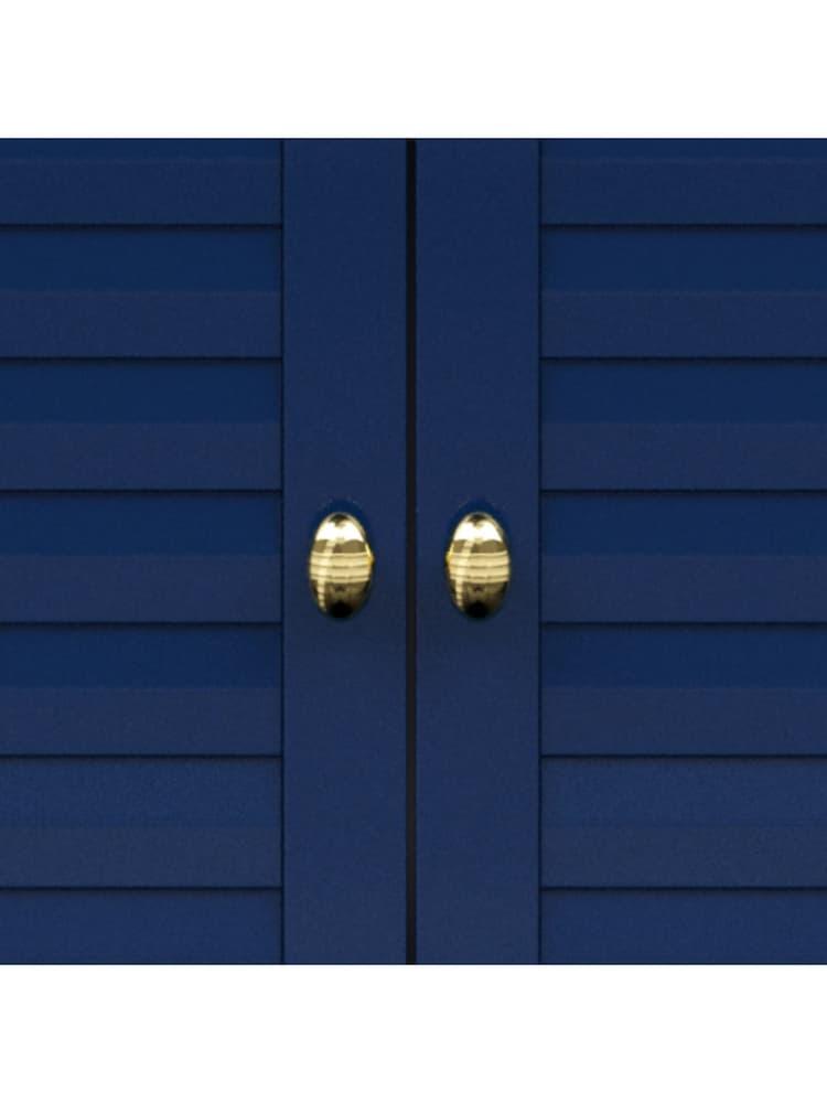 Teamson Home Navy Glancy Two Shutter Doors Removable Wooden Wall Cabinet - Image 6 of 6
