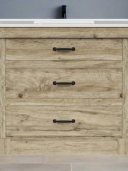 Teamson Home Light Oak Donovan Vanity with White Sink and 2 Drawers - Image 1 of 6