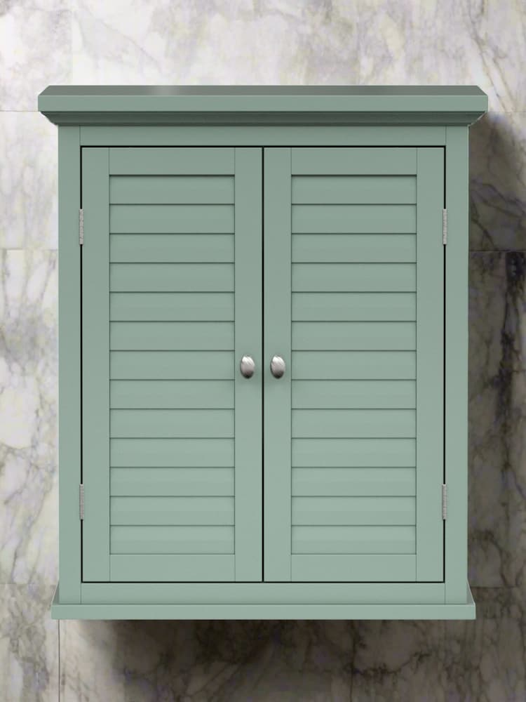 Teamson Home Sage Green Glancy Two Shutter Doors Removable Wooden Wall Cabinet - Image 2 of 6