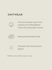 Chocolate Brown Soft Touch Crew Neck Cotton Rich Jumper - Image 3 of 9