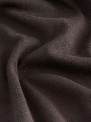 Chocolate Brown Soft Touch Crew Neck Cotton Rich Jumper - Image 9 of 9