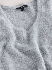 Silver Sparkle Scoop Neck Waisted T-Shirt - Image 3 of 3