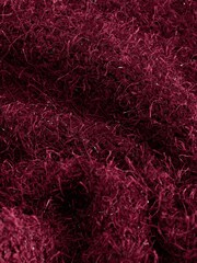 Burgundy Red Sparkle V-Neck Reversible Cardigan - Image 8 of 8