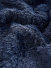 Navy Blue Bear Texture Crew Neck Jumper - Image 7 of 8