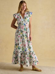 Joules Winnie Multi Frill Shoulder Dress - Image 5 of 9