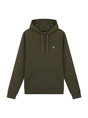 Lyle & Scott Olive Green Pullover Hoodie - Image 1 of 3