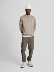 Lyle & Scott Natural Cotton Merino Quarter Zip Jumper - Image 3 of 6