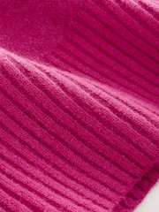 Bright Pink Bird Pattern Crew Neck Knitted Jumper with Wool - Image 7 of 8