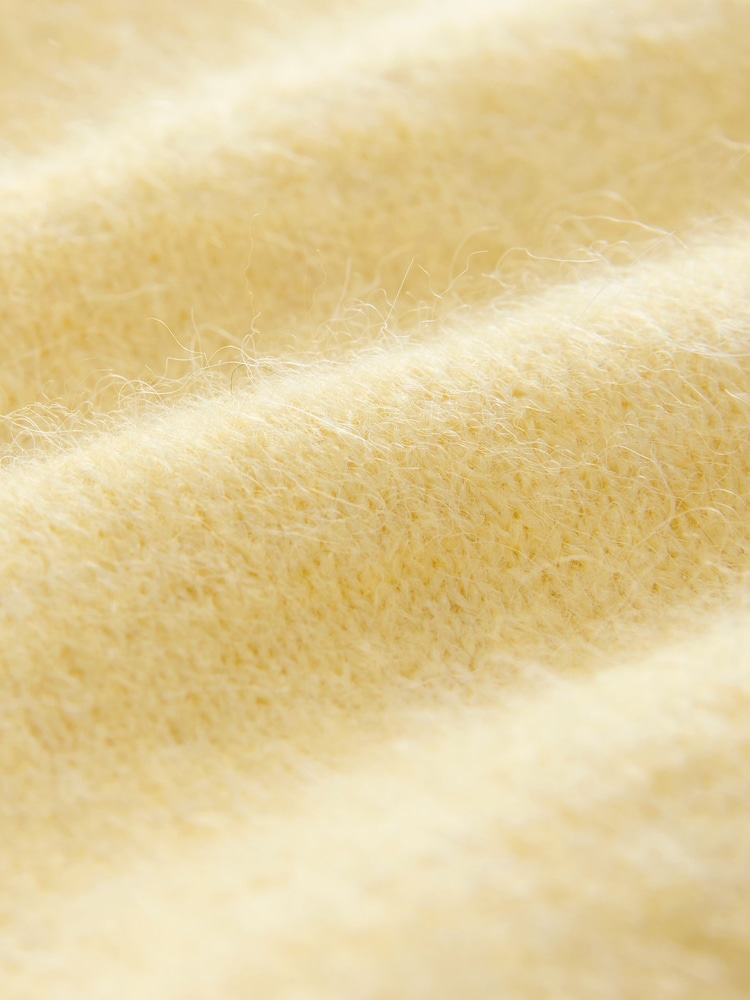 Yellow Long Sleeve Crew Neck Jumper With Wool - Image 2 of 3 Yellow Long Sleeve Crew Neck Jumper With Wool - Image 2 of 3