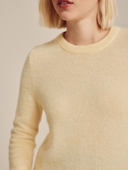 Gelb - Long Sleeve Crew Neck Jumper With Wool - Bild 5 von 8