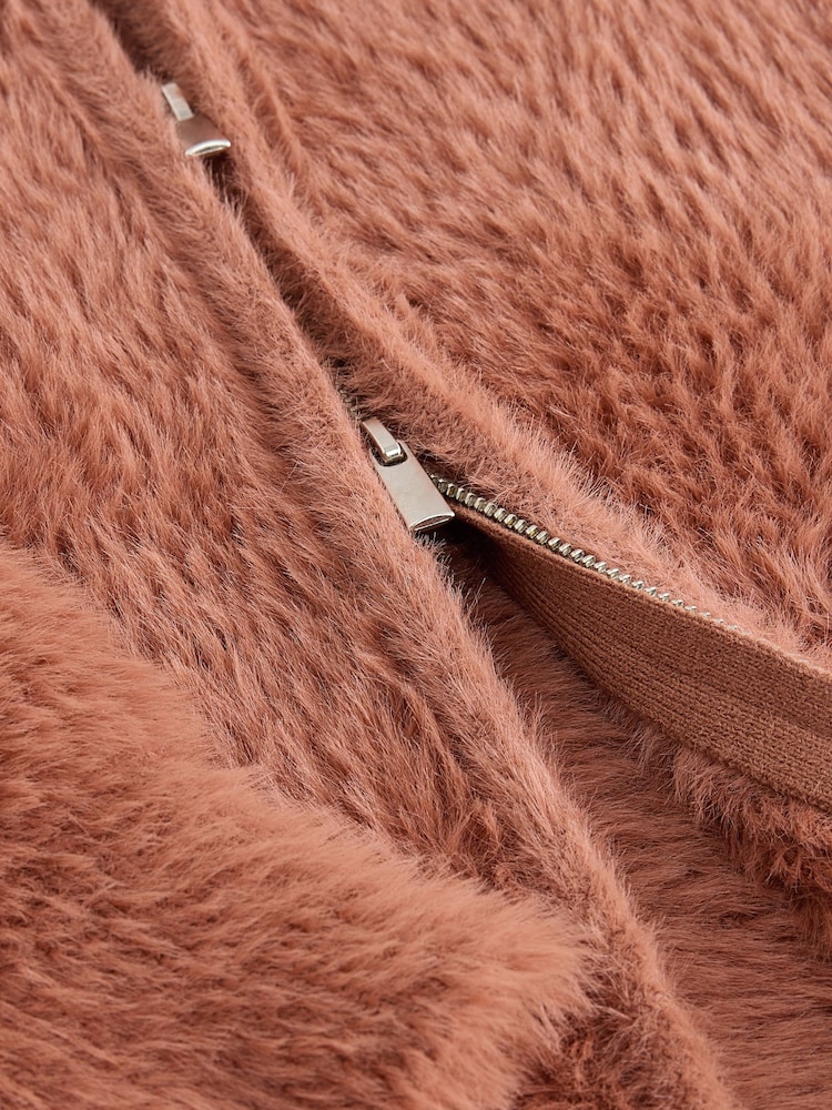 Camel Brown Bear Zip-Up Bomber Jacket - Image 3 of 3 Camel Brown Bear Zip-Up Bomber Jacket - Image 3 of 3