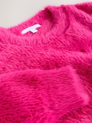 Bright Pink Bear Texture Crew Neck Jumper - Image 3 of 3