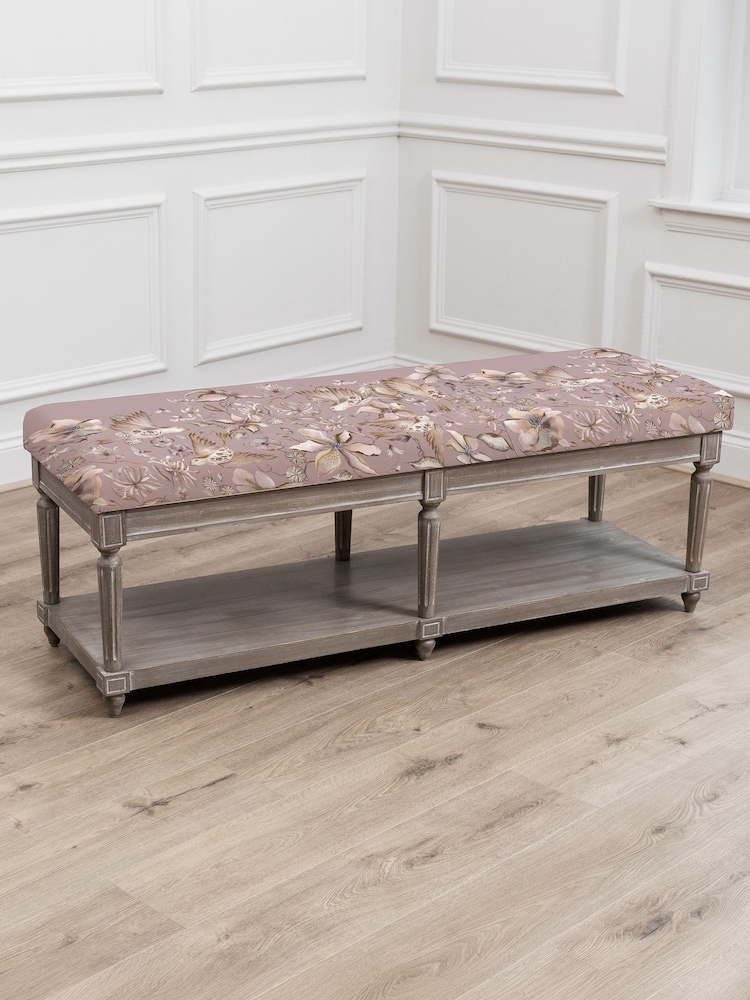 Voyage Maison Violet Matilda Floella Printed Bench - Image 1 of 2