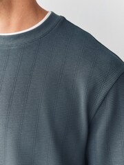 Grey Slate Long Sleeve Mock Crew Neck T-Shirt - Image 5 of 5