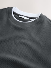 Grey Slate Long Sleeve Mock Crew Neck T-Shirt - Image 7 of 8