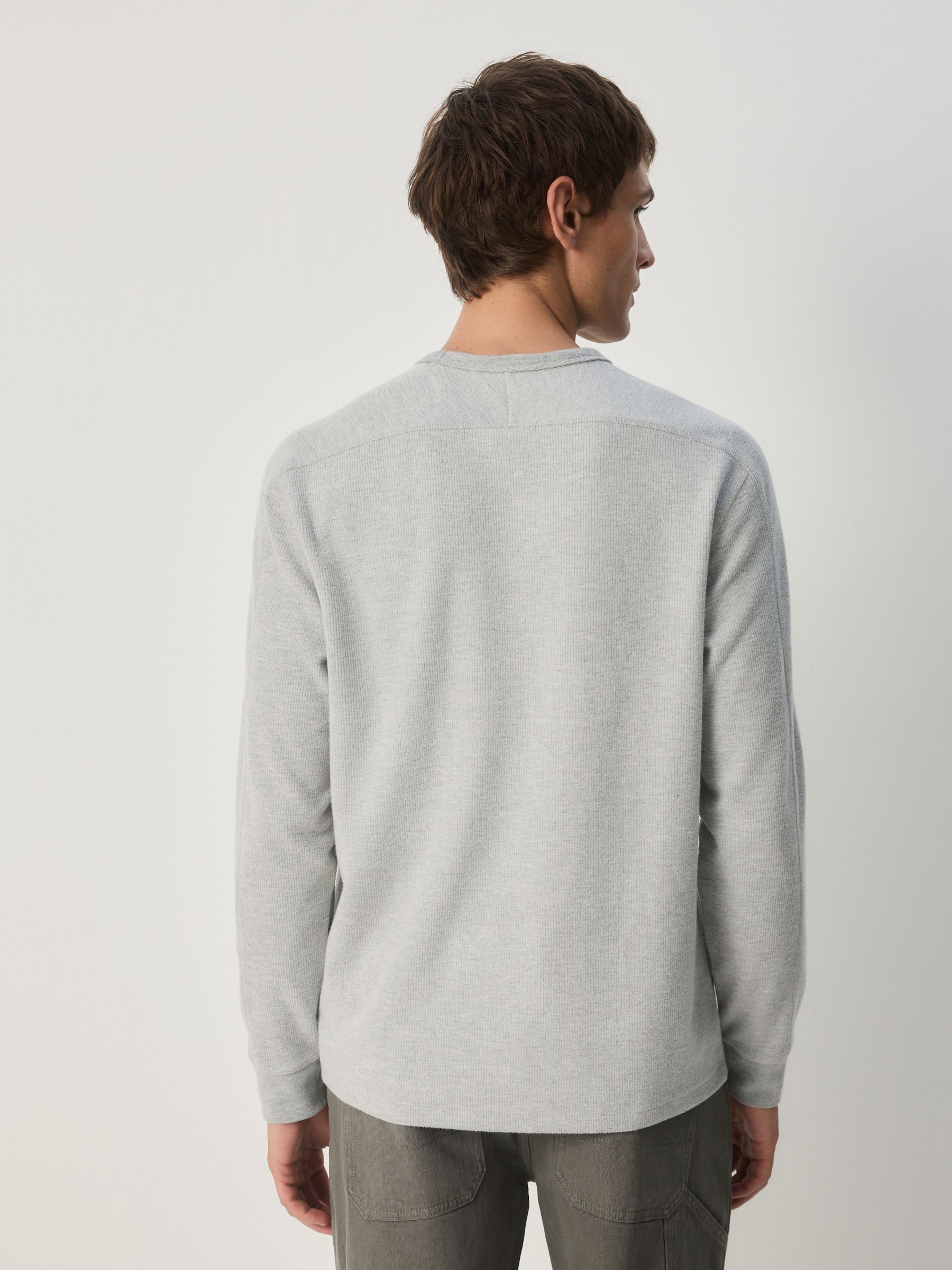 Buy Grey Marl Long Sleeve Cosy Ribbed T-Shirt from Next South Africa