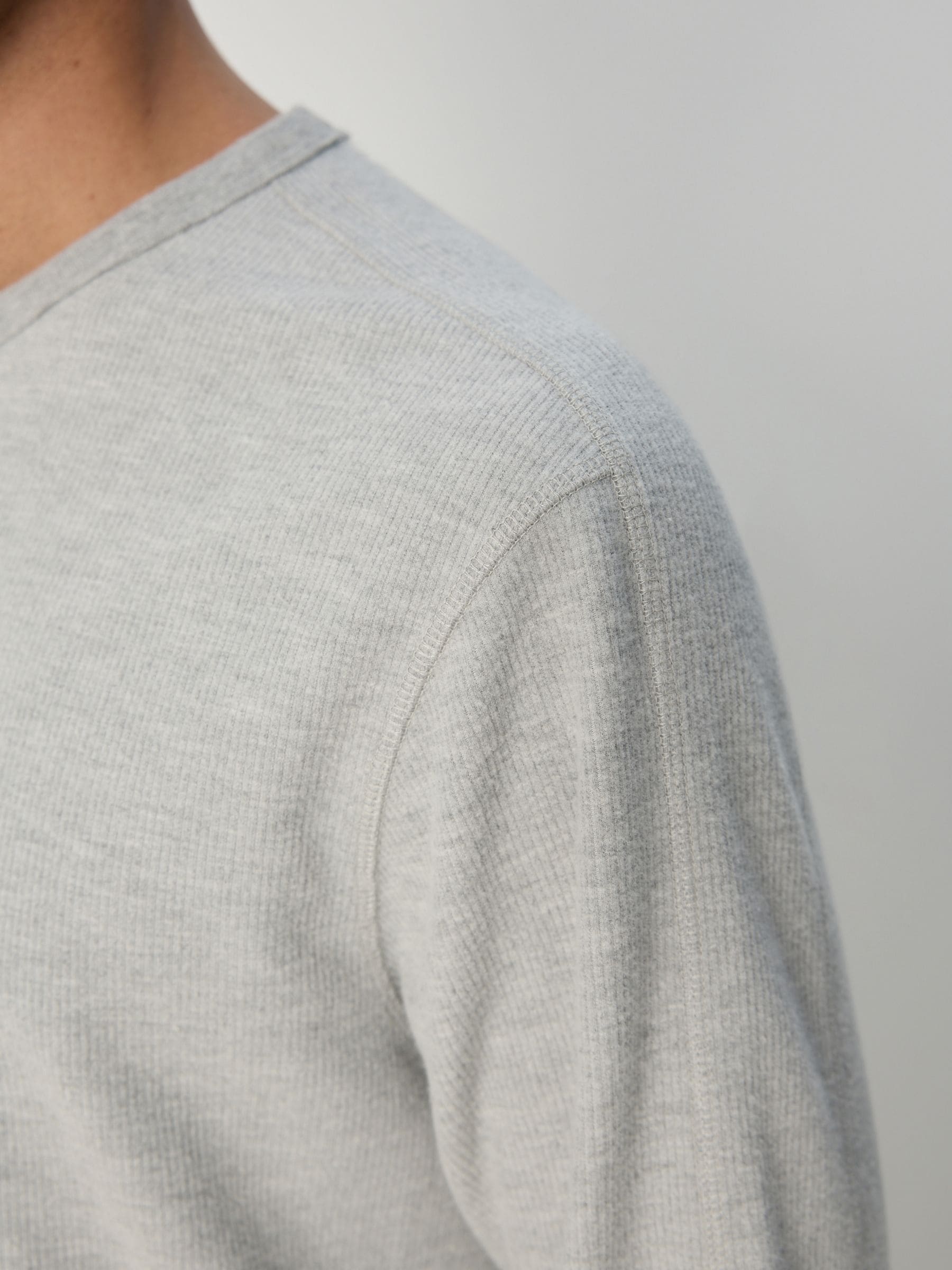 Buy Grey Marl Long Sleeve Cosy Ribbed T-Shirt from Next South Africa
