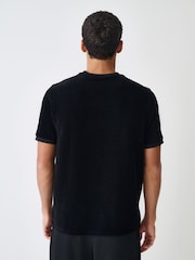 Black Smart Flocked T-Shirt - Image 3 of 4