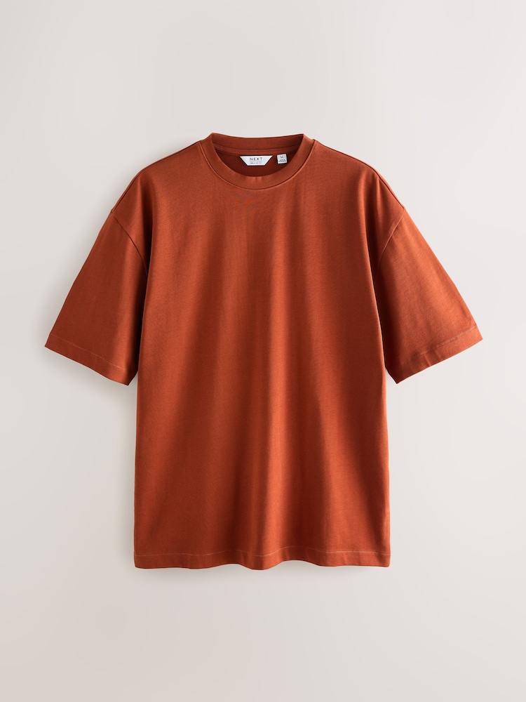 Orange Rust Relaxed Fit Heavyweight T-Shirt - Image 1 of 3