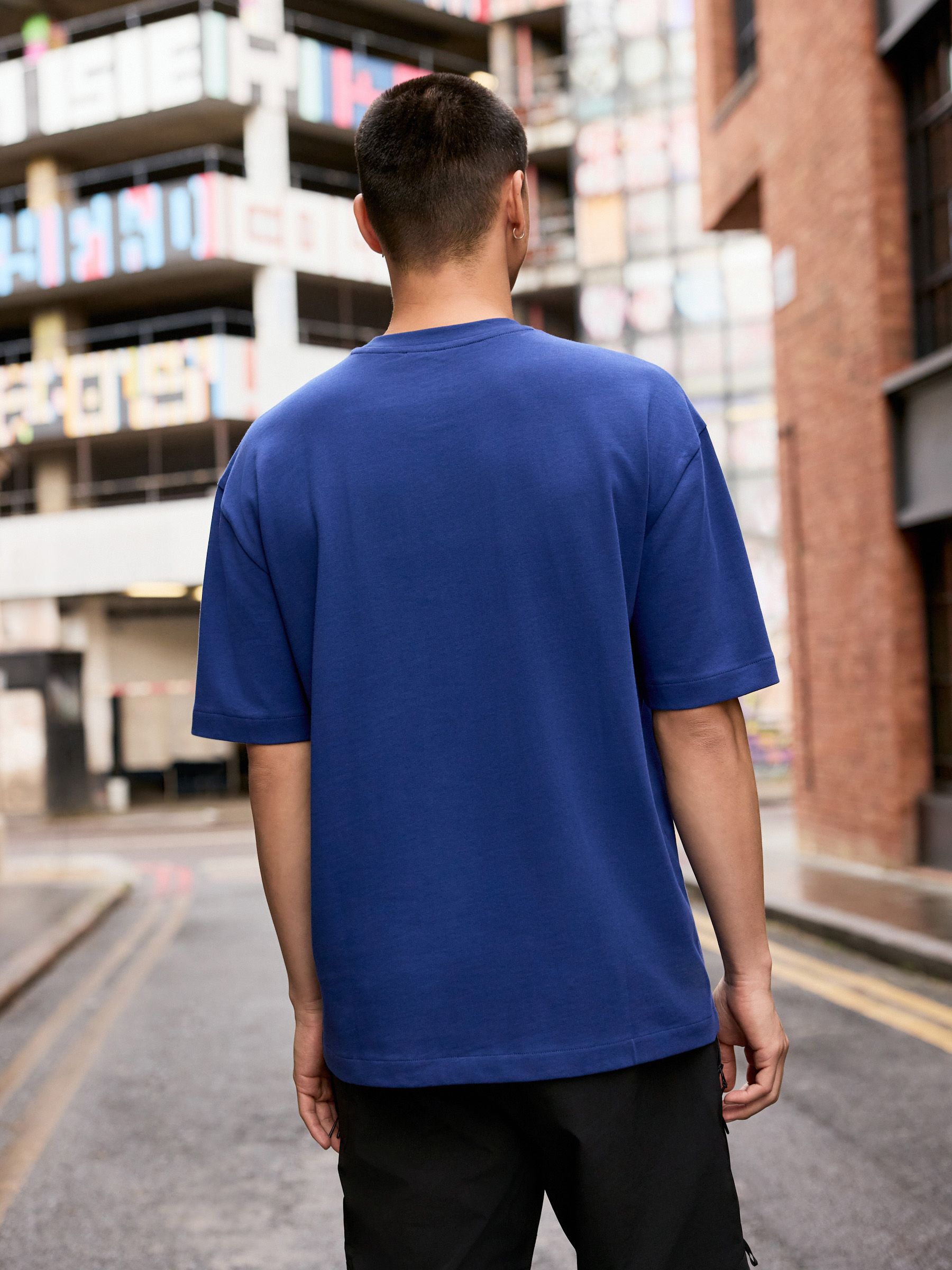 Buy Blue Relaxed Fit Heavyweight T-Shirt from Next USA