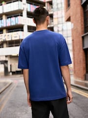 Blue Relaxed Fit Heavyweight T-Shirt - Image 3 of 7