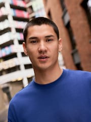 Blue Relaxed Fit Heavyweight T-Shirt - Image 4 of 7