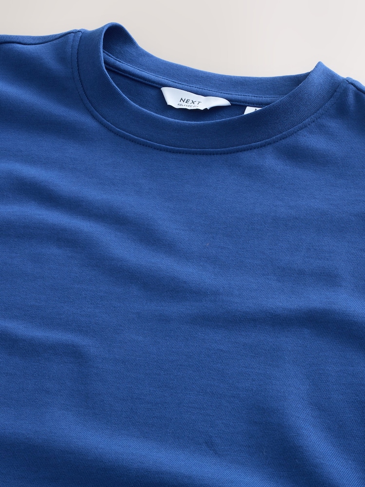 Blue Relaxed Fit Heavyweight T-Shirt - Image 7 of 7 Blue Relaxed Fit Heavyweight T-Shirt - Image 7 of 7