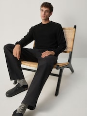 Black Long Sleeve Cosy Ribbed T-Shirt - Image 2 of 7