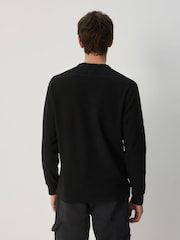 Black Long Sleeve Cosy Ribbed T-Shirt - Image 3 of 7