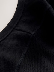 Black Long Sleeve Cosy Ribbed T-Shirt - Image 6 of 7