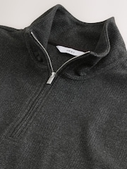 Black Check Long Sleeve Quarter Zip Jumper - Image 7 of 7
