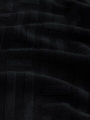 Black Slim Fit Smart Textured T-Shirt - Image 7 of 8