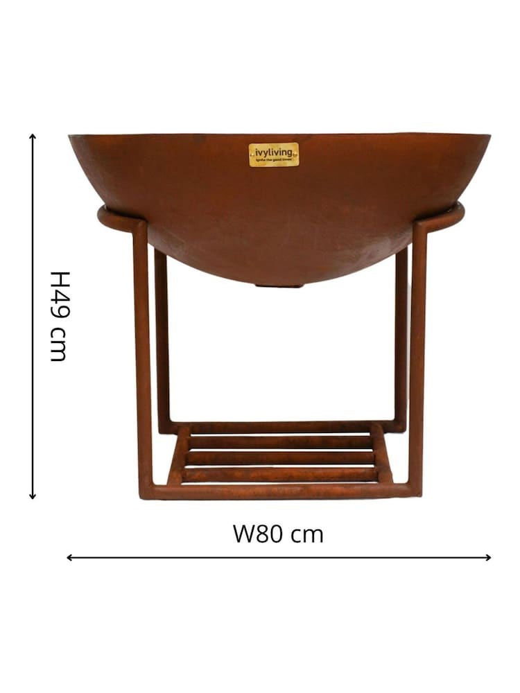 Ivyline Rust Garden XL Cast Iron Fire Pit - Image 4 of 4