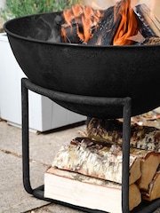 Ivyline Black XL Garden Cast Iron Fire Pit - Image 1 of 4