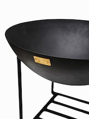 Ivyline Black XL Garden Cast Iron Fire Pit - Image 2 of 4