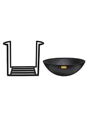 Ivyline Black XL Garden Cast Iron Fire Pit - Image 3 of 4