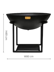 Ivyline Black XL Garden Cast Iron Fire Pit - Image 4 of 4