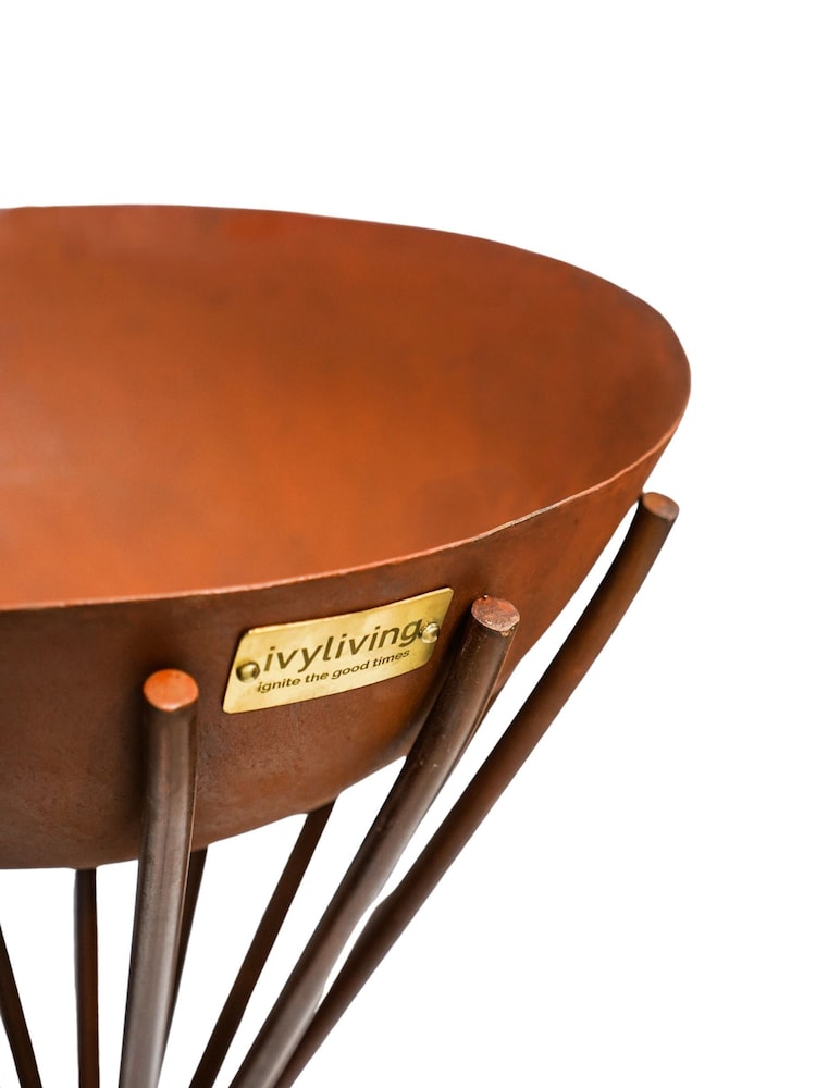 Ivyline Black Garden Metal Dakota Fire Pit - Image 2 of 4